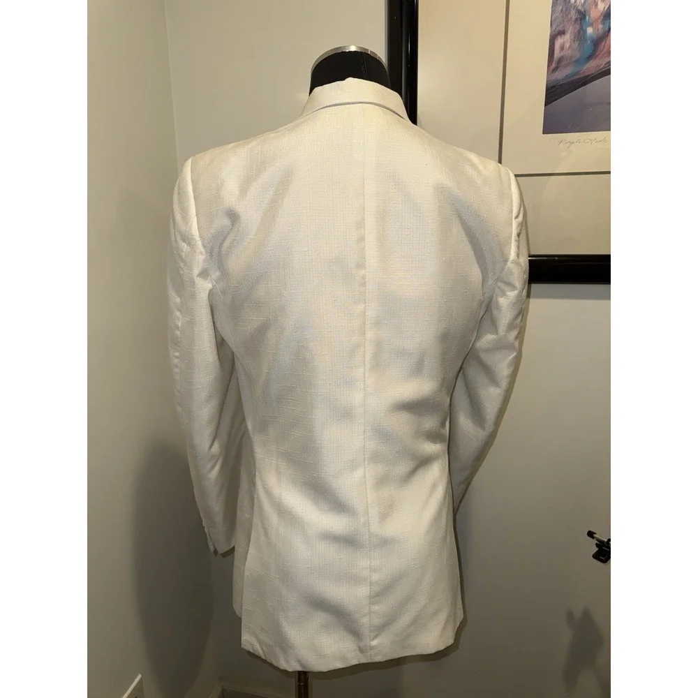 Primo White Mens Silk Blazer USA Made Size 40R - Picture 8 of 10